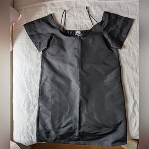 Ganni Taffeta Off Shoulder Dress Size 36